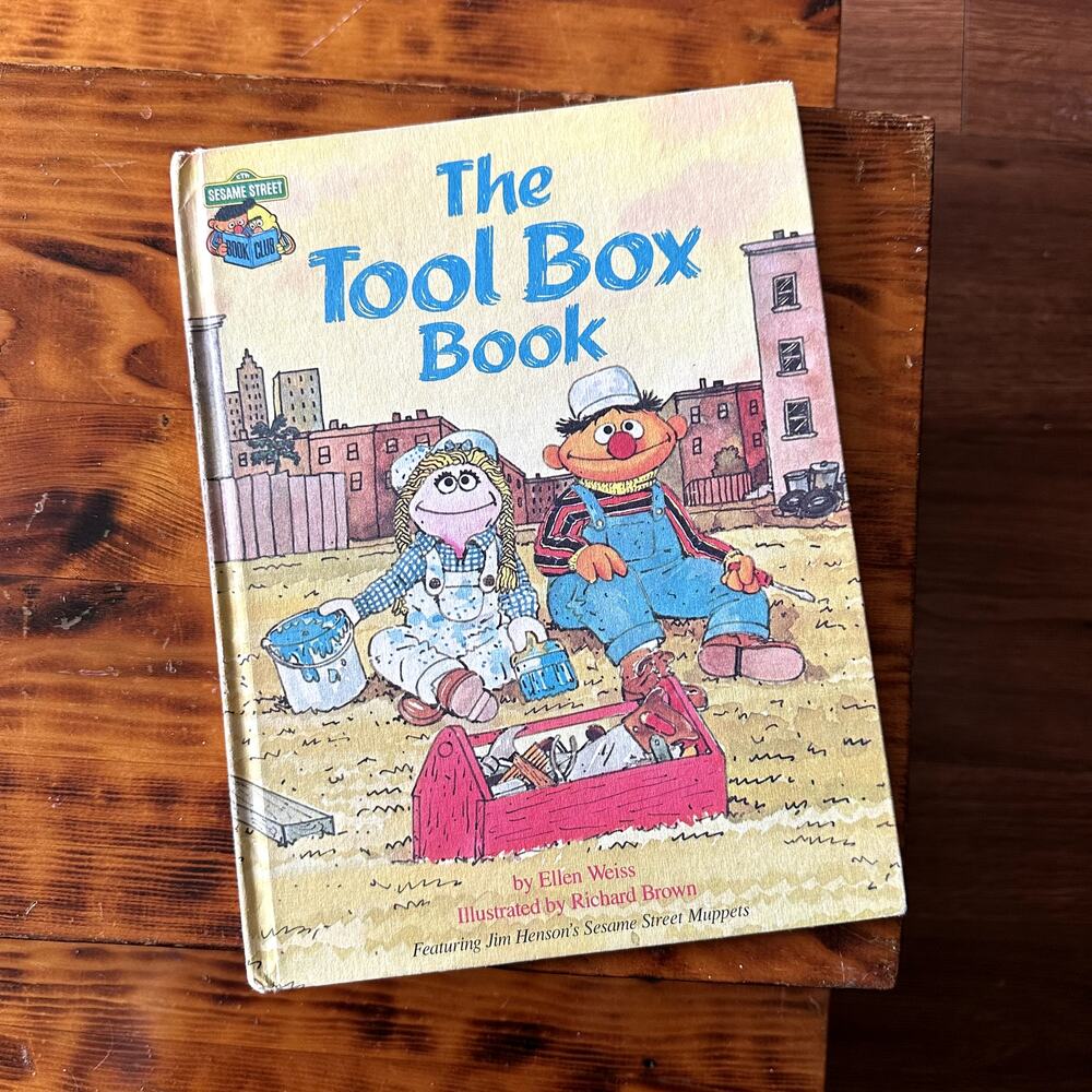 Vintage 1980 Sesame Street The Tool Box Book Hardcover Book